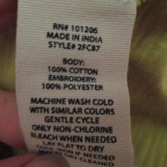 Soft Surroundings SUNRISE Embroidered Size M BLOUSE Tunic Top 3/4 SLEEVES V-Neck - Picture 9 of 9